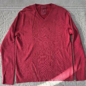 Calvin Klein Mens Lightweight Cotton V-Neck Sweater sz LG